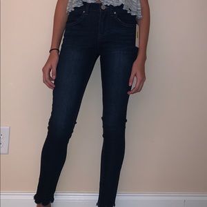 Copper key skinny jeans
